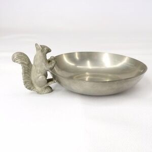 Reed & Barton Small Nut Bowl Squirrel Figural Pewter P93 Vintage